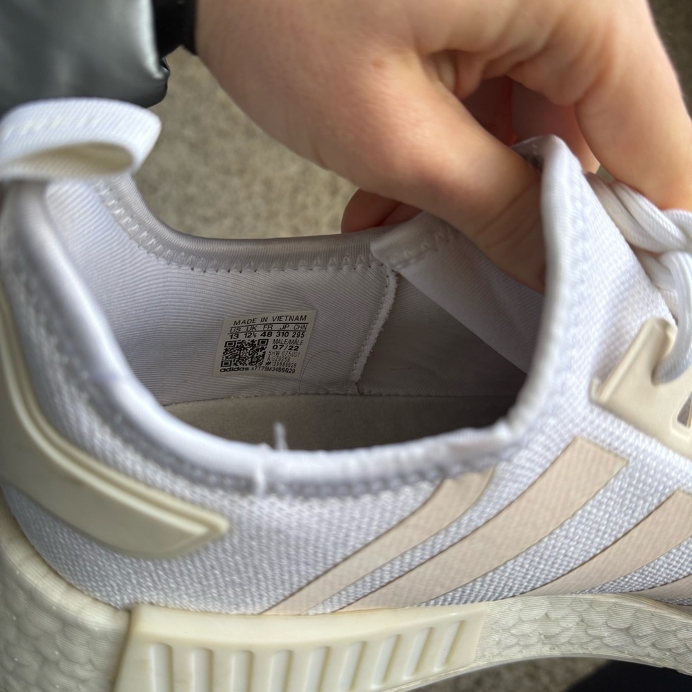 Adidas Cream and White NMD Sneakers Workout Running - Picture 4 of 7